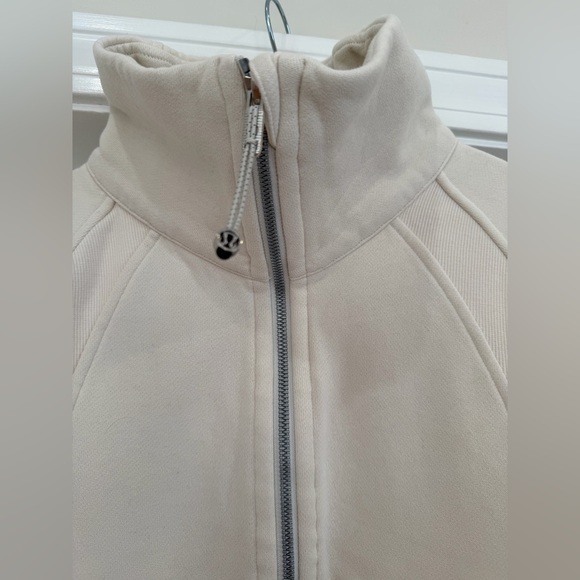 lululemon athletica Cream Half-Zip Sweatshirt. Scuba funnel neck cropped. - Picture 2 of 5